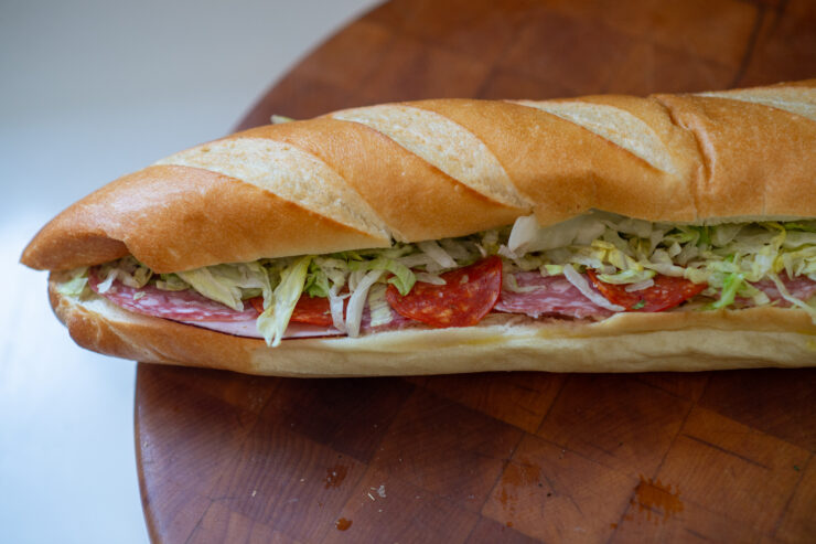 fresh bread and layers of Italian goodness
