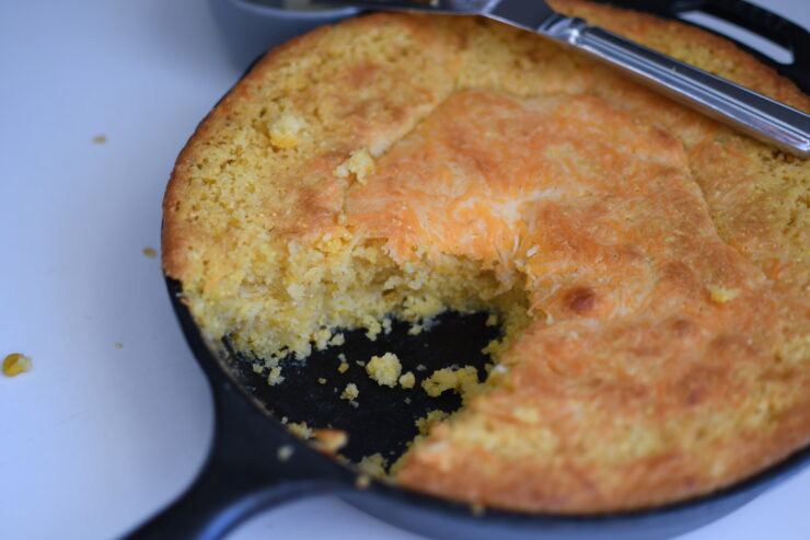 Serve it right from the skillet with a side of butter and honey. 